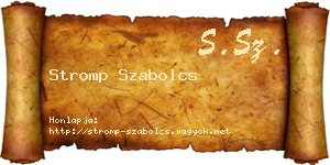 Stromp Szabolcs névjegykártya