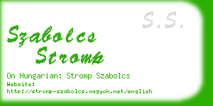 szabolcs stromp business card